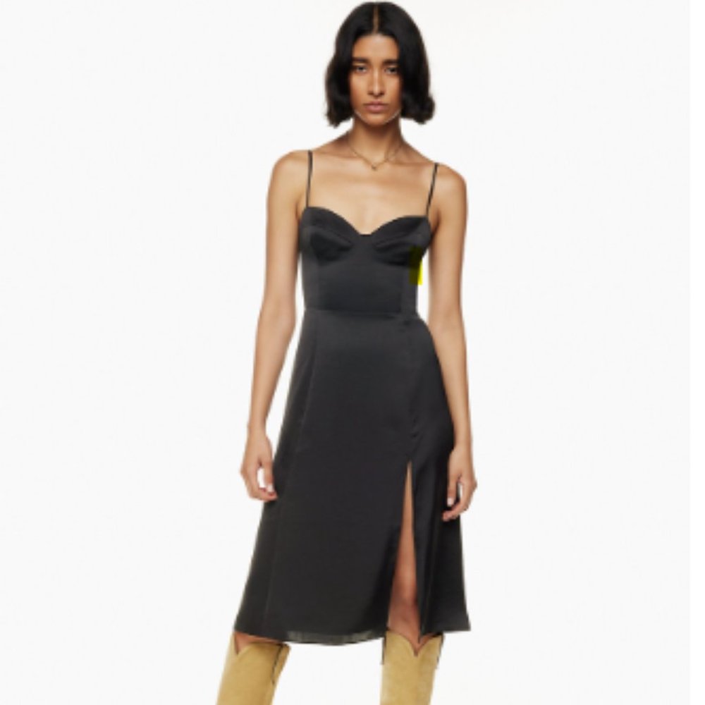 Aritzia Wilfred Glaze Dress Black Size 6 NWT